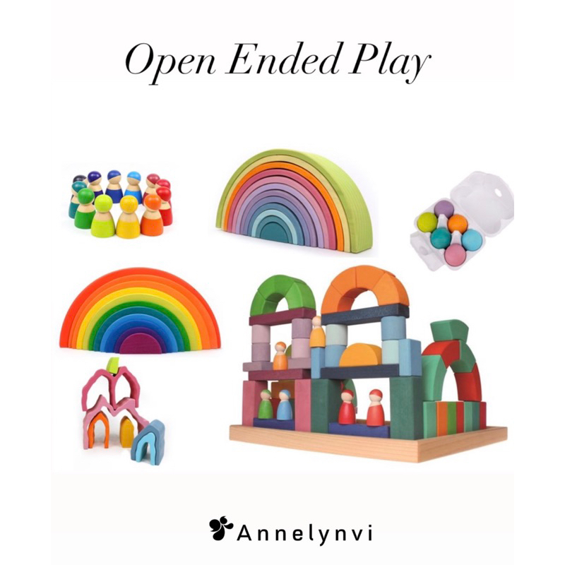 Annelynvi Wooden Education open ended toys mainan kayu edukasi