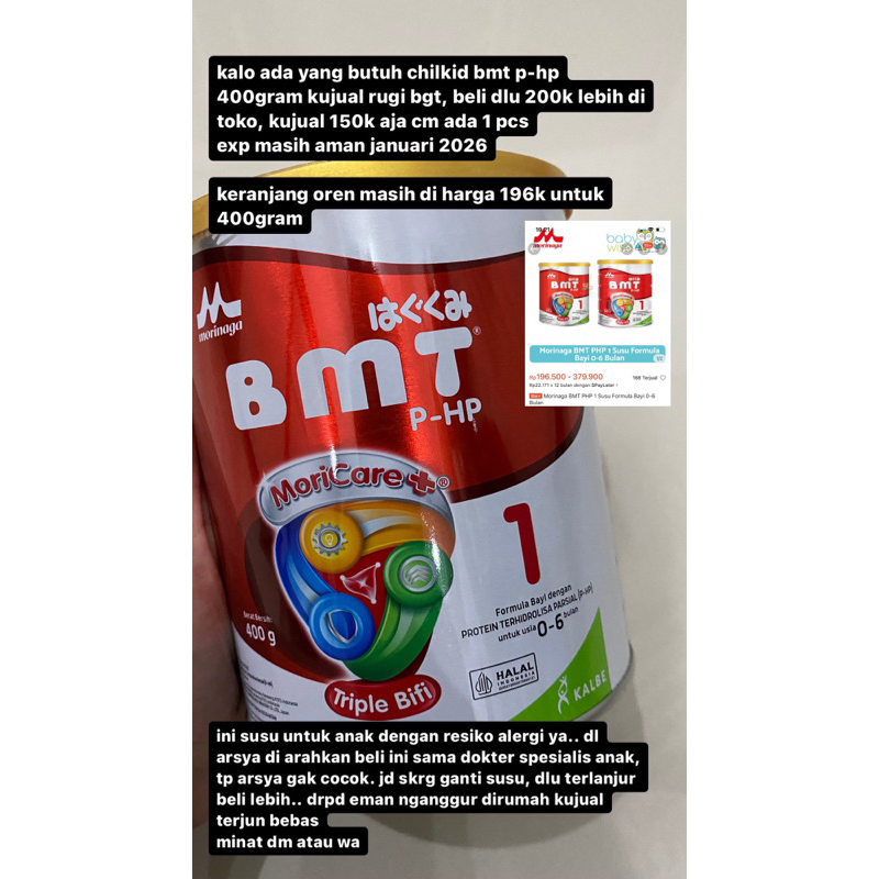 morinaga BMT PH-P 400 gram