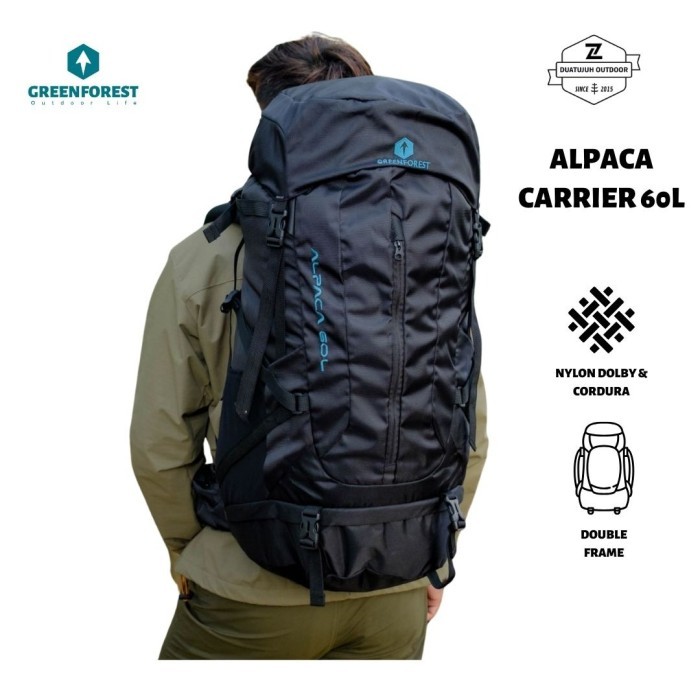 Greenforest Alpaca Tas Gunung Carrier 60 Liter Double Frame