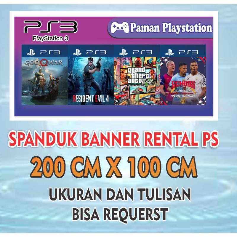 Spanduk Banner Rental PS Harga Murah Terjangkau
