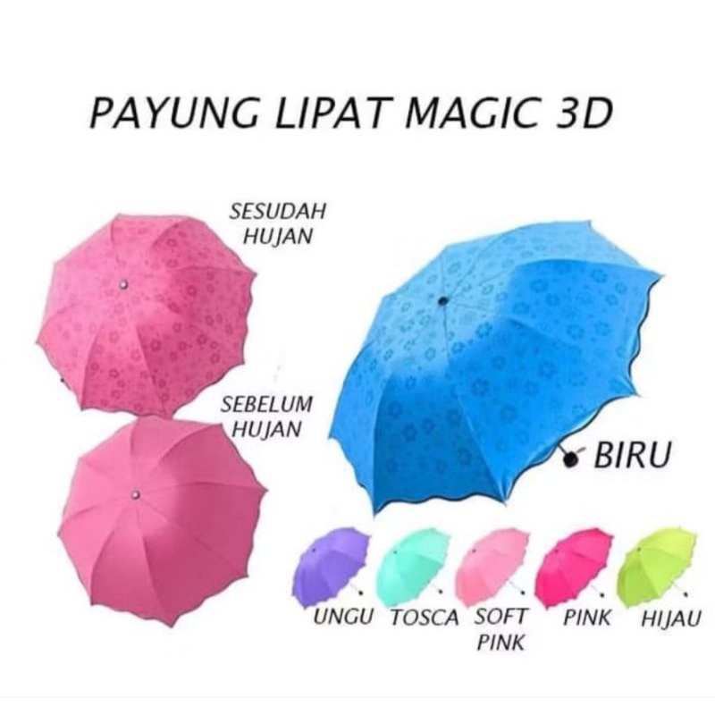 Payung 3D payung magic payung lipat magic 3D