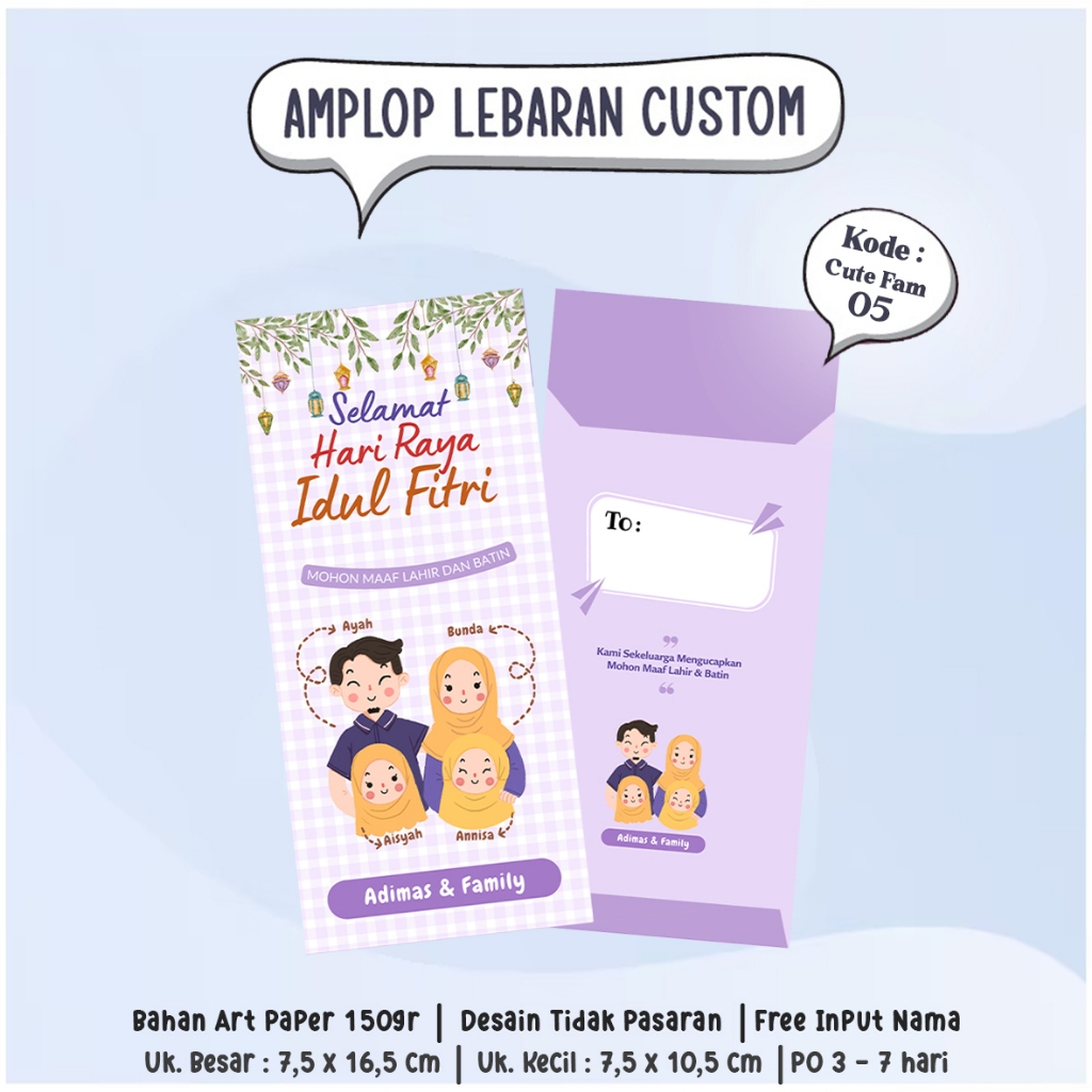 

Amplop Lebaran Custom Nama | Amplop Lebaran Murah | Amplop Lebaran 2025 | Angpao Lebaran | Angpao Lebaran murah