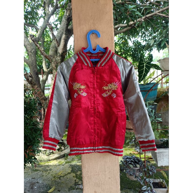 Sukajan kids vintage red dragon