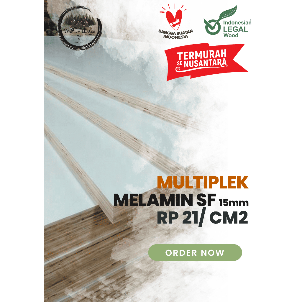 Multiplek Melamin 15mm 15 mm - Multiplek Melamine - Multiplek Putih - Multiplek - Multiplek Custom -