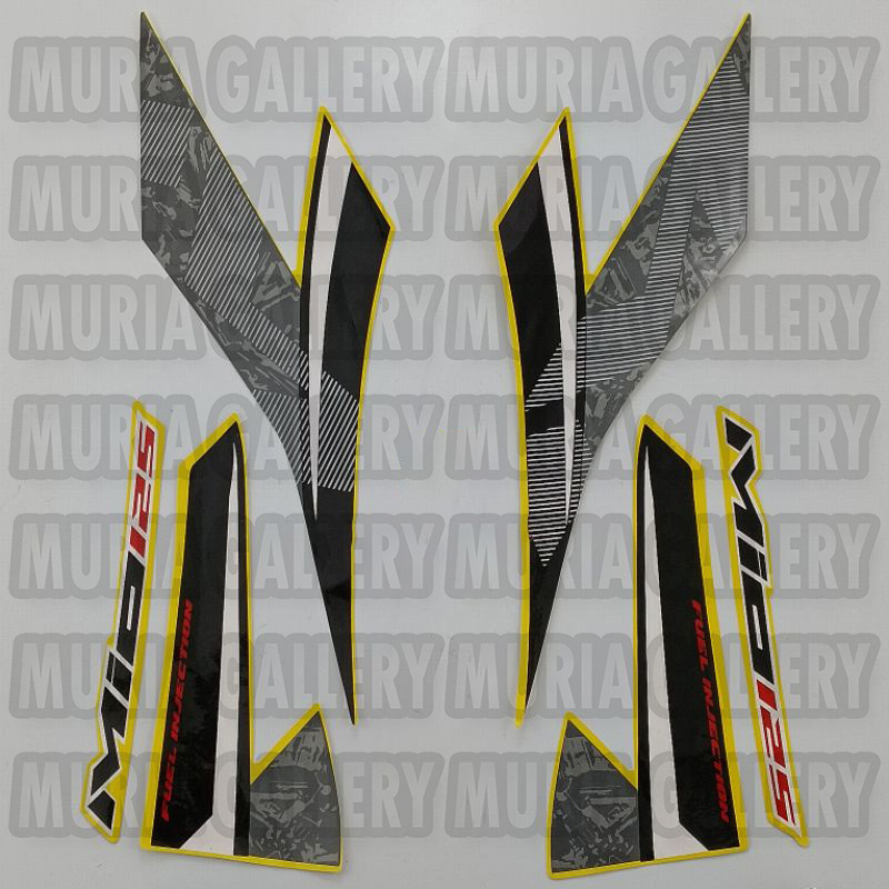 striping stiker lis polet body yamaha mio 125 mio m3 2018 kuning full standar berkualitas