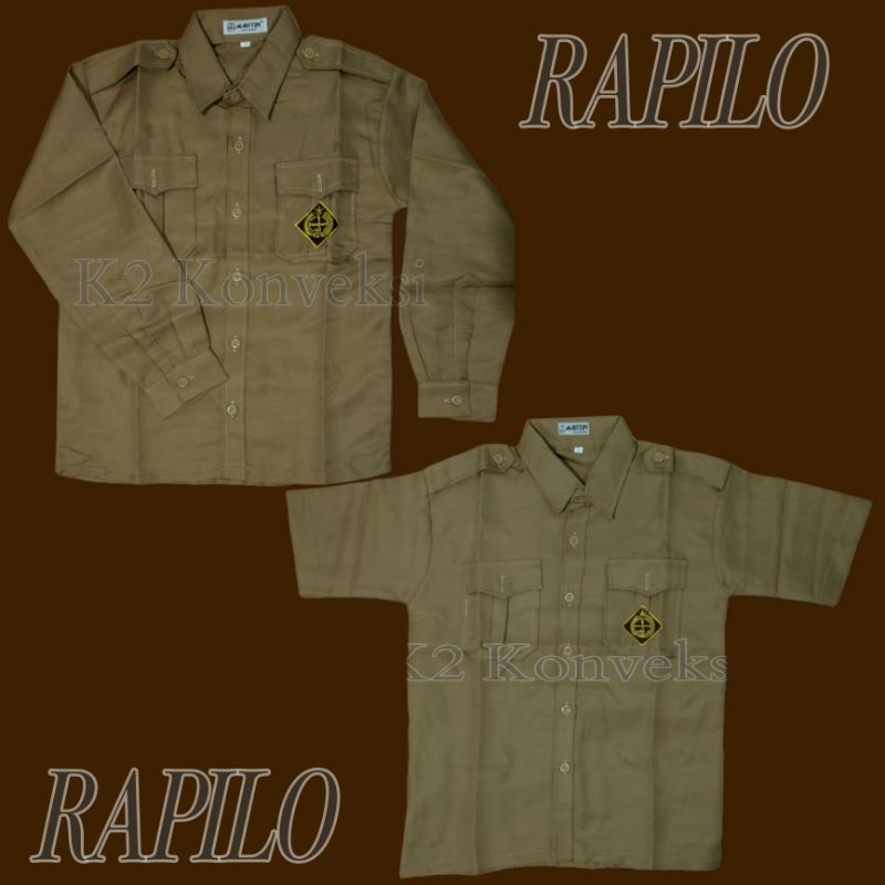 Baju Pramuka SMP dan SMA Lengan Panjang dan Pendek Bahan RAPILO