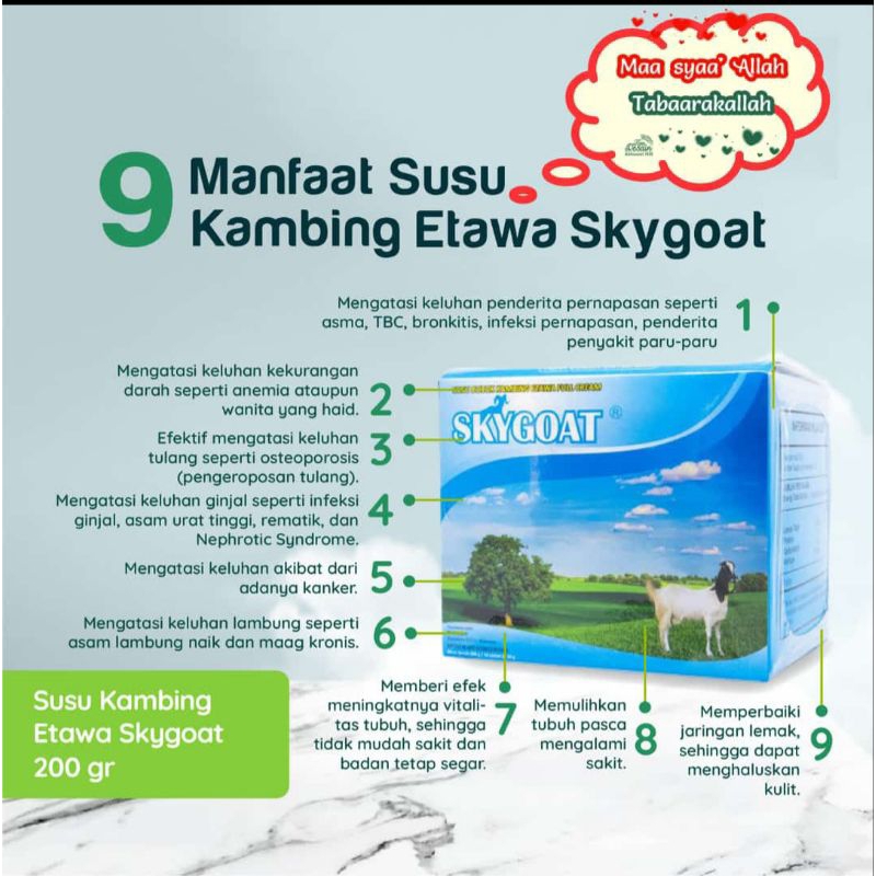 

Susu Kambing Etawa Skygoat Original 250g Manis