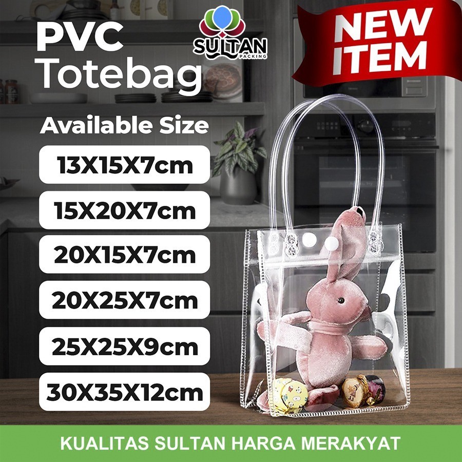 

Tas Mika PVC Tote bag Transparan Goodie bag Hampers Souvenir Ultah Polos Premium Delkochoice