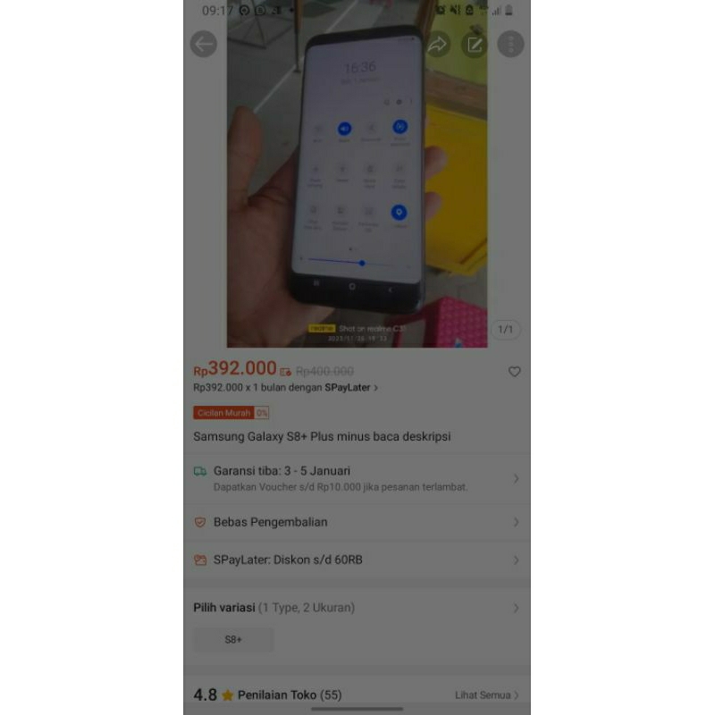 sparepart copotan Samsung ori S series s8+ plus