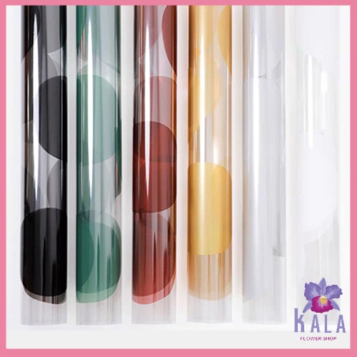 

Kertas Buket big Polkadot Cellophane Wrapping Paper Dot plastik buket bunga KB6187