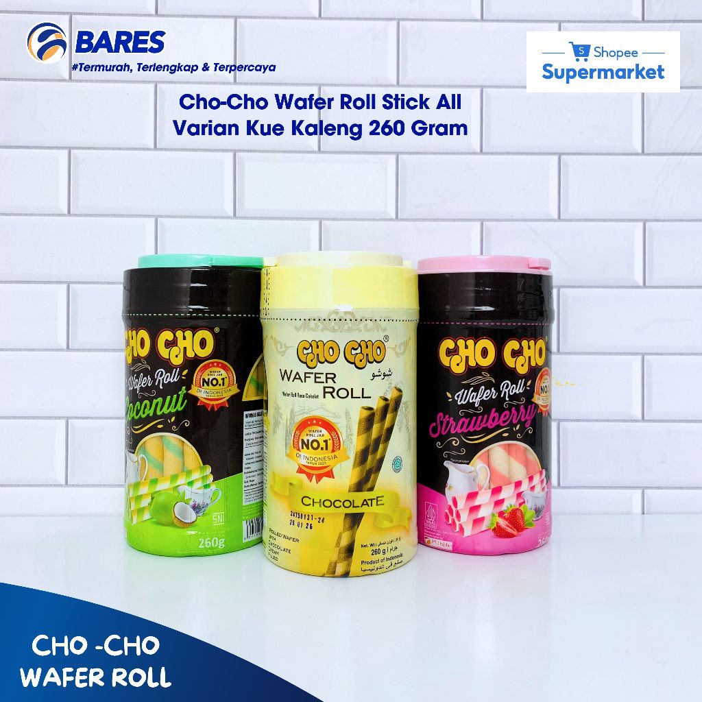 

Cho-Cho Wafer Roll Stick All Varian Kue Kaleng 260 Gram