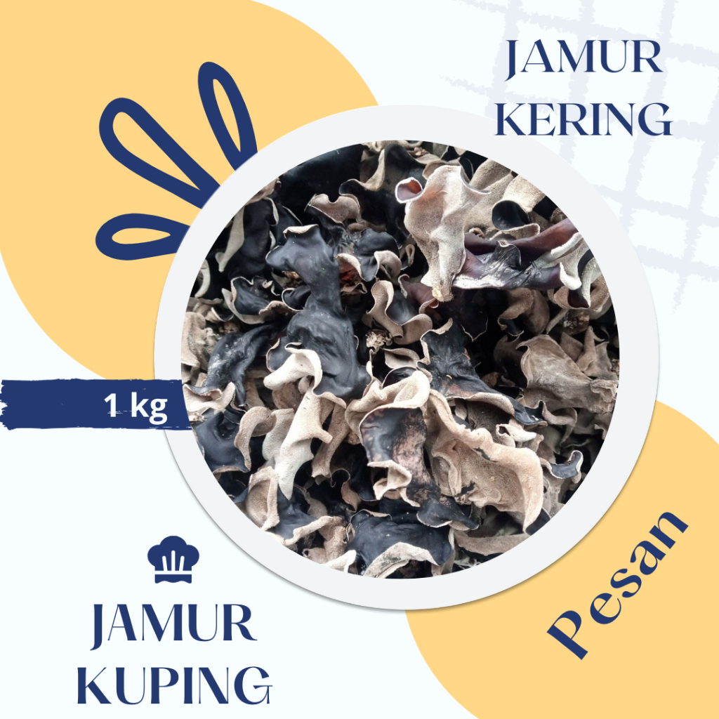 

JAMUR KUPING KERING untuk makanan mengembang ukuran besar