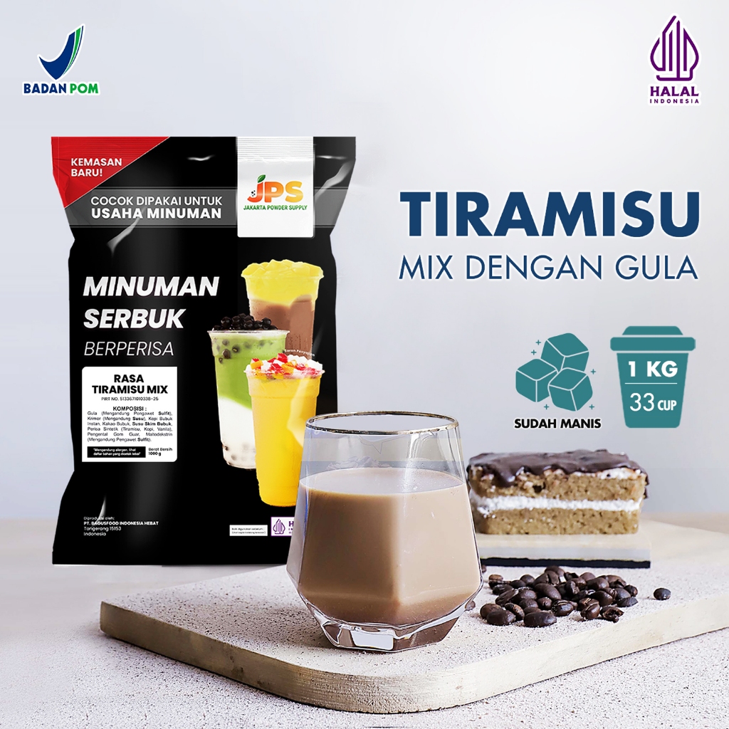 

Powder Drink JPS Bubuk Minuman Rasa Tiramisu Mix 1Kg