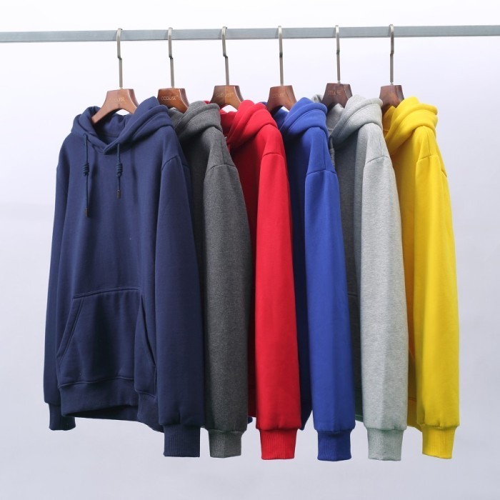Hoodie Jumper Cotton Fleece Polos Dewasa