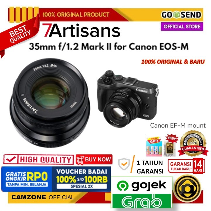 7artisans 35mm f1.2 II Lens for Canon EOS-M / 7artisans 35mm f/1.2 Mark II Lens for Canon EOS-M