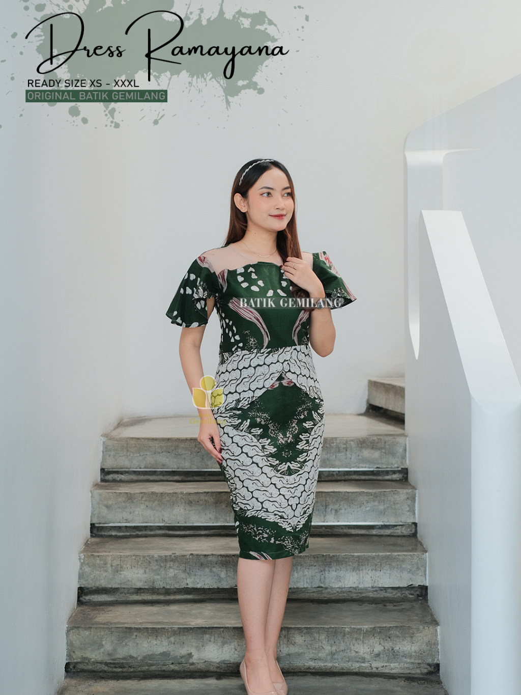 BATIK GEMILANG - Motif Ramayana Hijau
