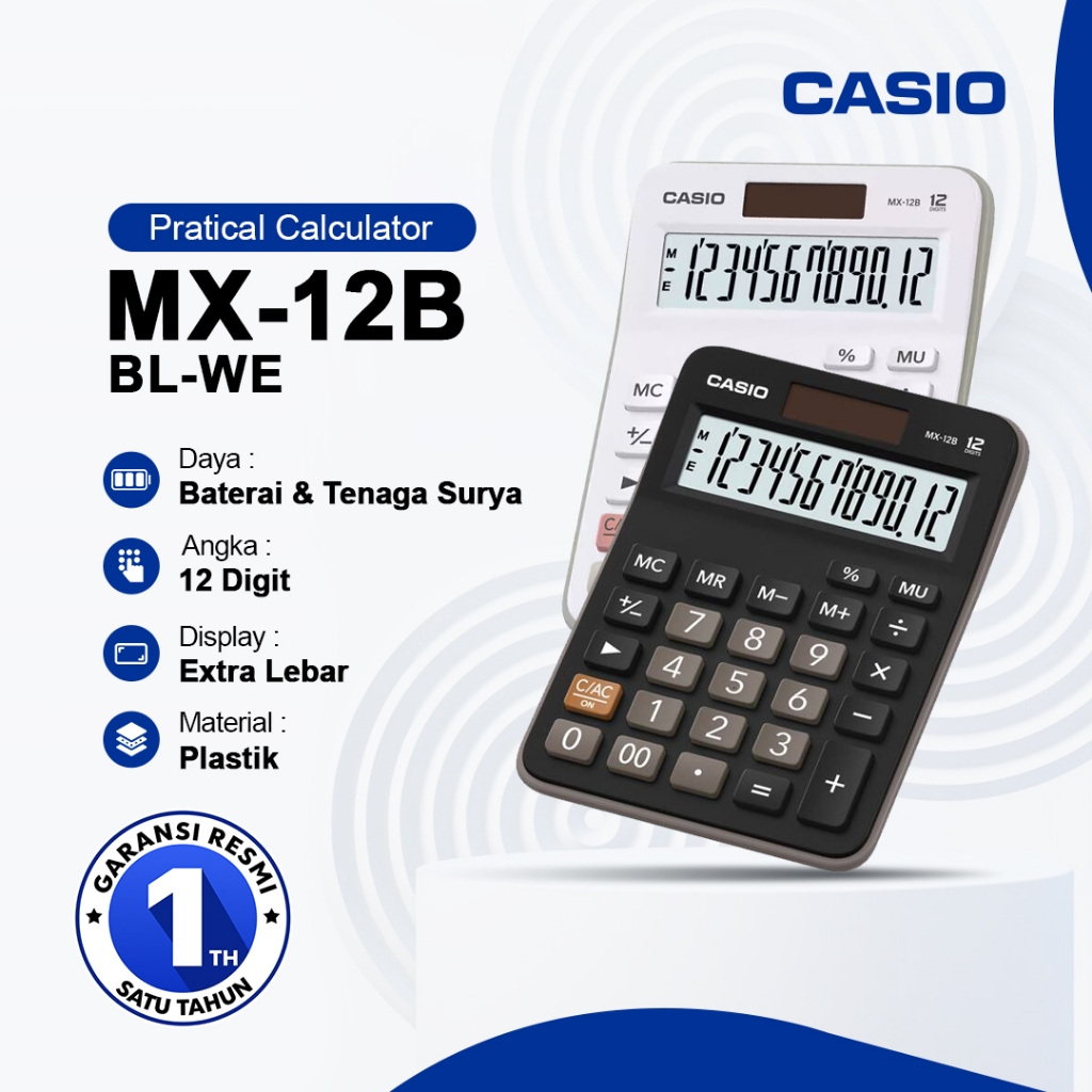 

Casio MX-12B BL-WE Praktis Calculator