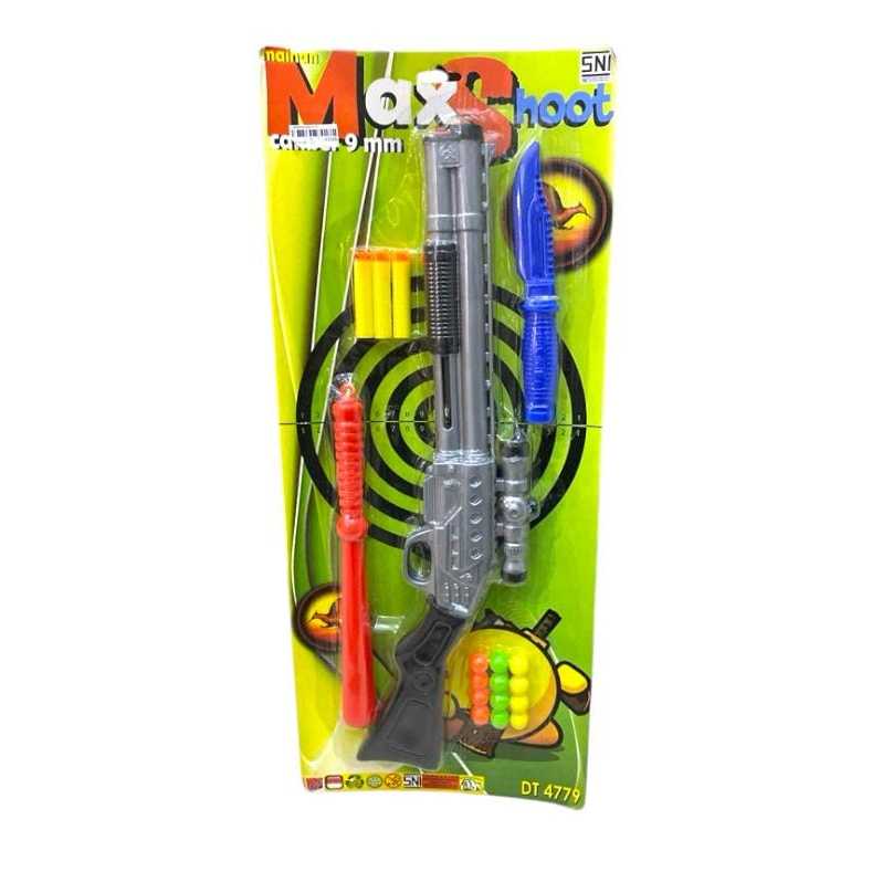Mainan Pitol Tembakan - Pistol Mainan Tembak tembakan max shoot /Tembak Tembakan Bonus Peluru