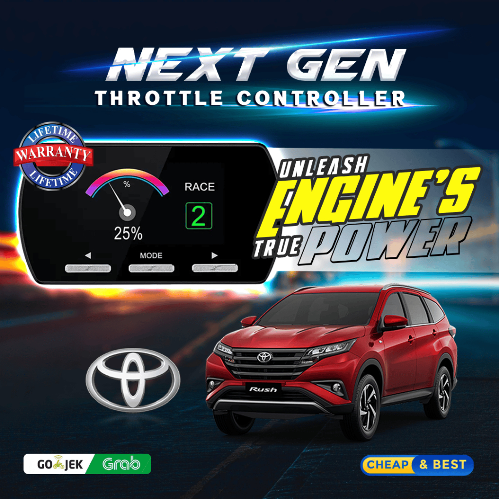 9 DRIVE TOYOTA ALL NEW RUSH PIGGYBACK NEXT GEN THROTTLE CONTROLLER REMAP