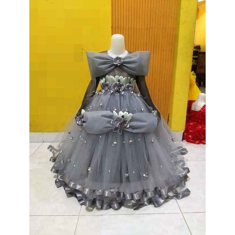 gaun pesta tutu premium / dress panjang mewah / gaun karnaval / gaun pengantin / gaun ultah / baju p