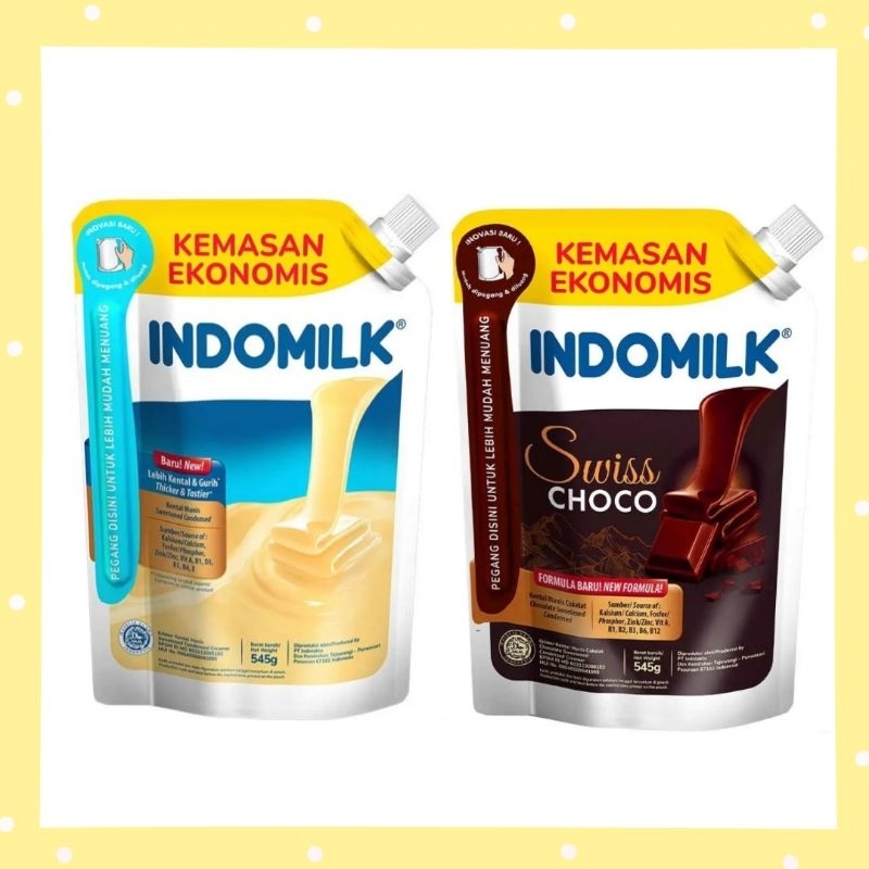 

Indomilk Susu Kental Manis Putih dan Swiss Choco 545g