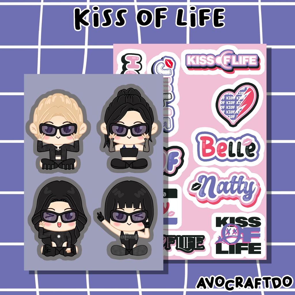 

[ AVOCRAFTDO ] Sticker Kpop Kiss of Life KIOF IGLOO die cut