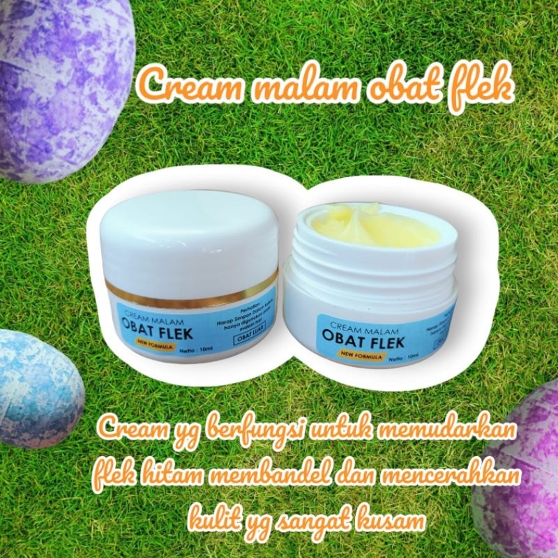 Obat flek cream flek khusus malam pencerah wajah memudarkan flek hitam bandel, perawatan wajah malam