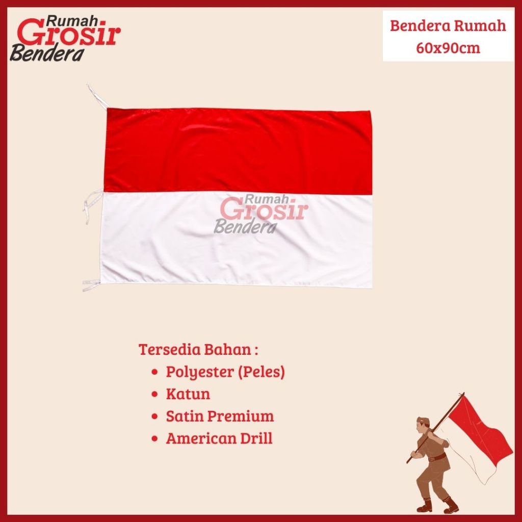 Bendera Merah Putih 60x90cm | Bendera Indonesia 60x90cm