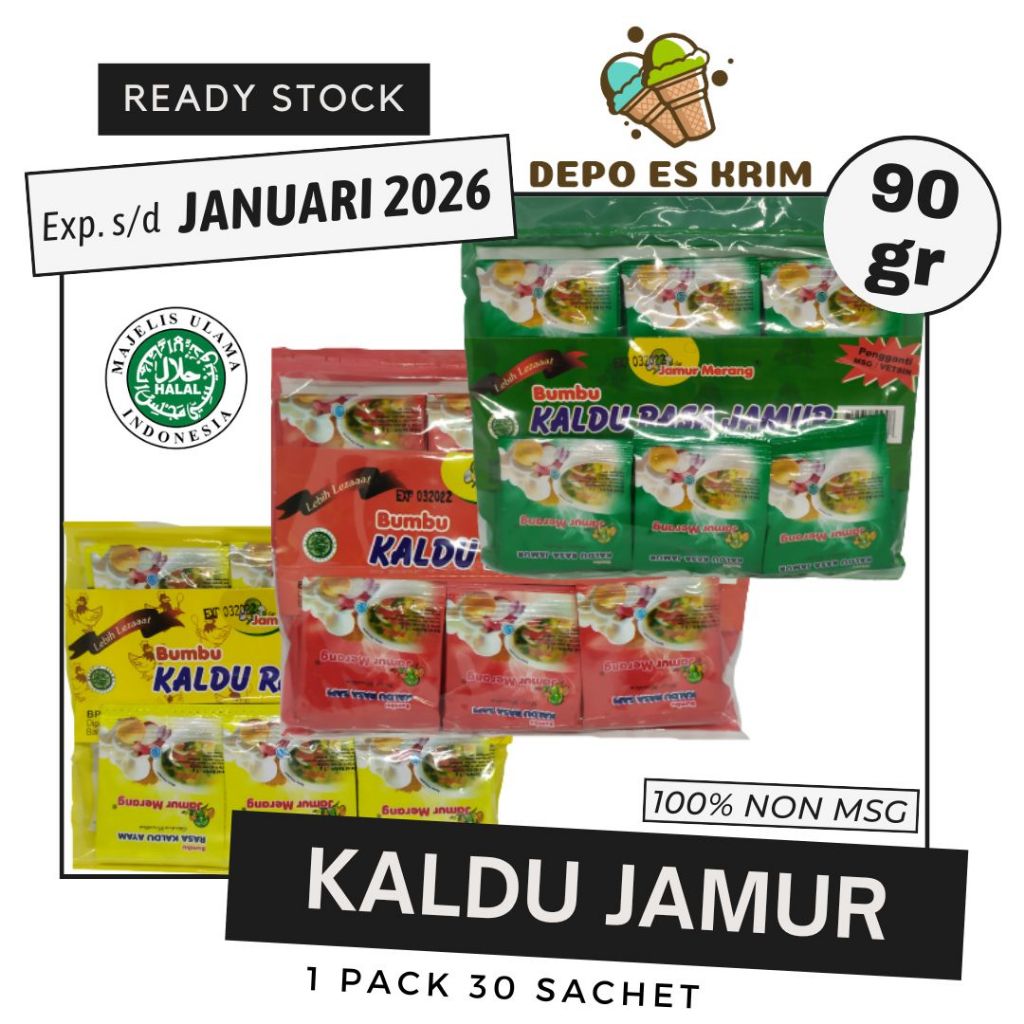 

Kaldu Jamur Merang Alami 30 Sachet Penyedap Rasa Non MSG Pengganti Vetsin