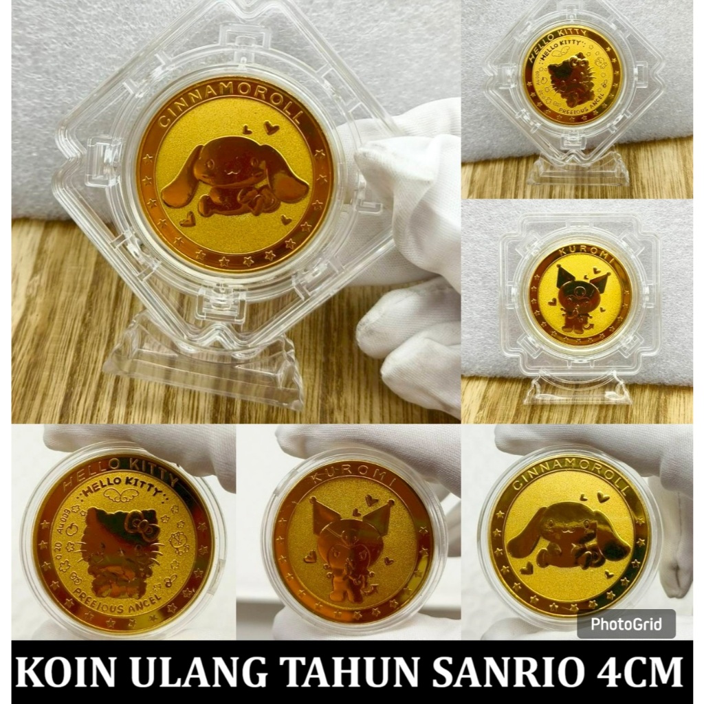 2025 Koin Coin Emas Gold Ulang tahun sanrio Kuromi hello kitty cinnamoroll diameter 4cm LIMITED EDIT
