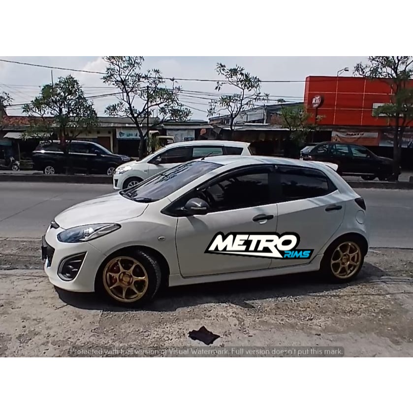 PAKET VELG PLUS BAN MAZDA 2 USE VELG HSR SEBUNSUTA R16 RING 16 PLUS BAN ACCELERA 195 50 R16