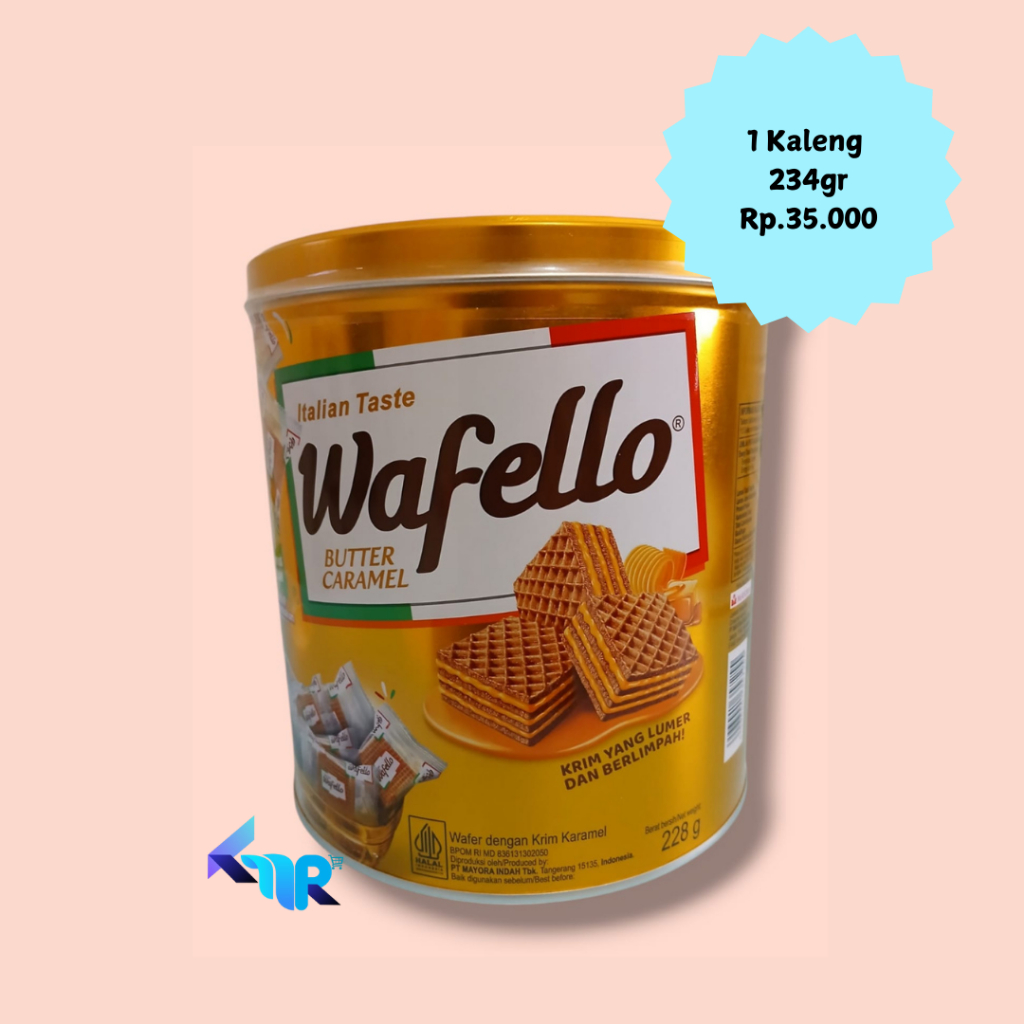 

Wafello Butter Caramel kemasan kaleng 234gr