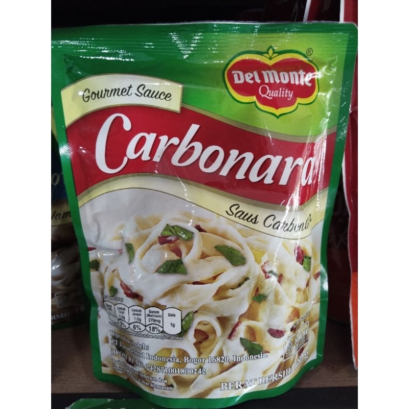 

Delmonte Carbonara Sauce Carbonara Ori Kemasan 180 Gram
