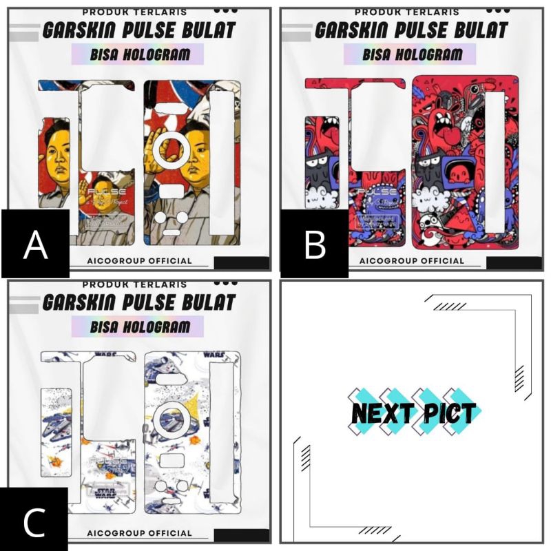 

Garskin Inner Pu|se Bulat Hologram Dan Biasa Anti Air Bisa Custom