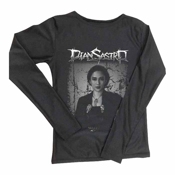 Kaos Deadsquad X Gadis Kretek Dian Sastro Tshirt Hitam Tangan Panjang Unisex Casual Bahan 100% Cotto