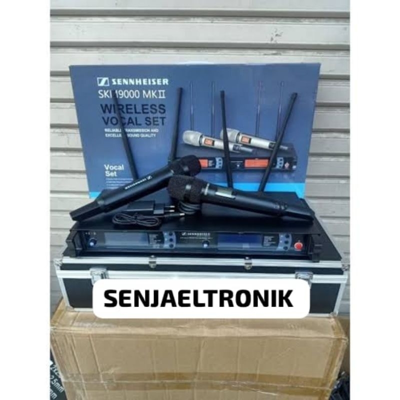 MIC WIRELESS SENNHEISER SKM9000 MK2 WARNA HITAM PLUS KOPER SKM9000 MK2 UHF.