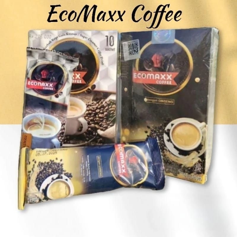 

ECOMAXX COFFEE KEMASAN TERBARU ISI 10 SACHET 100%ASLI
