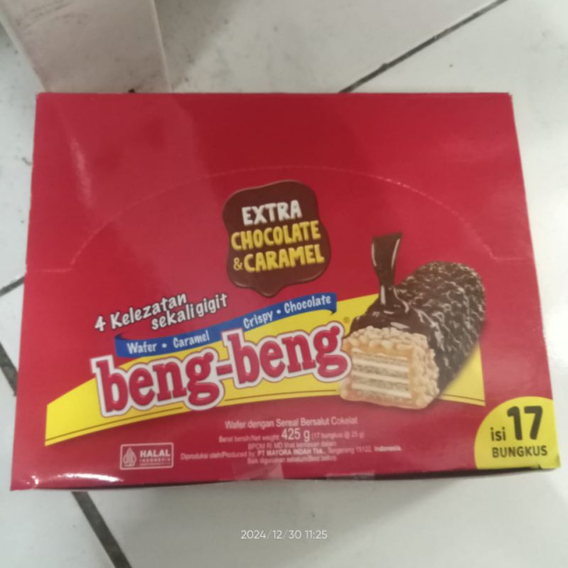 

(PER BOX ISI 17 PCS) - BENG BENG EXTRA CHOCOLATE&CARAMEL 25GR 1 BOX 17 PCS