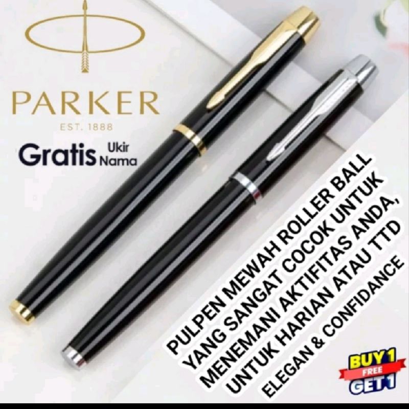 

Ballpoint Mewah Promo Buy 1 Get 1 Free Roller Ball Sign Pen Parker Logo Gratis Grafir Nama | Pulpen Souvenir |Pulpen Promo