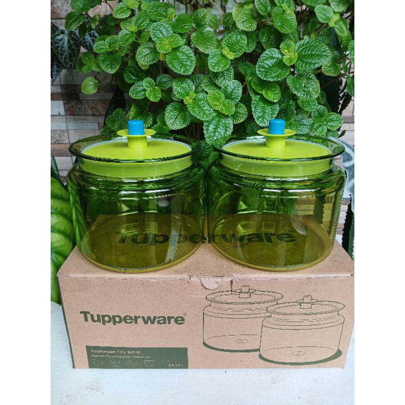 Counterpart hijau 1,2 liter tupperware / CP hijau  tupperware 1,2 liter / Toples tupperware(2)