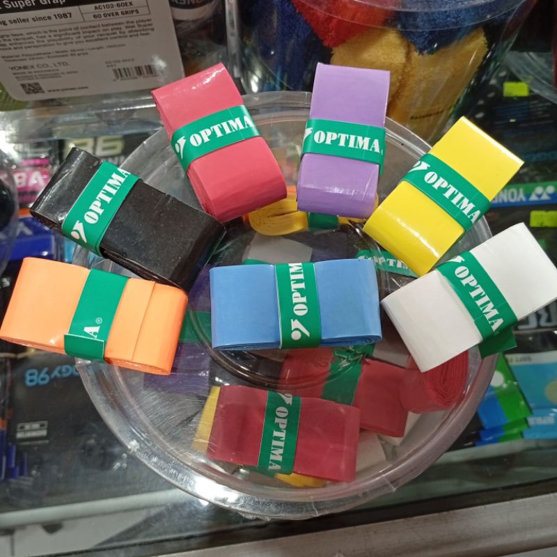 Grip Karet Raket Badminton Merk Optima Bagus Tidak Gampang Bau Mudah Dipasang