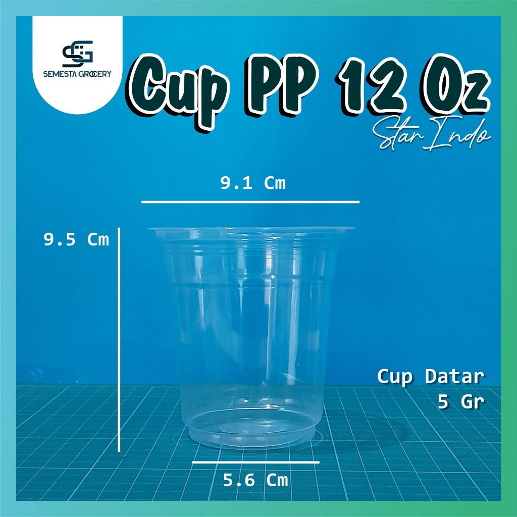 Gelas Plastik Cup 12 oz Starindo 5gr