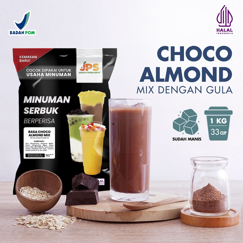 

Powder Drink JPS Bubuk Minuman Rasa Choco Almond Mix 1Kg