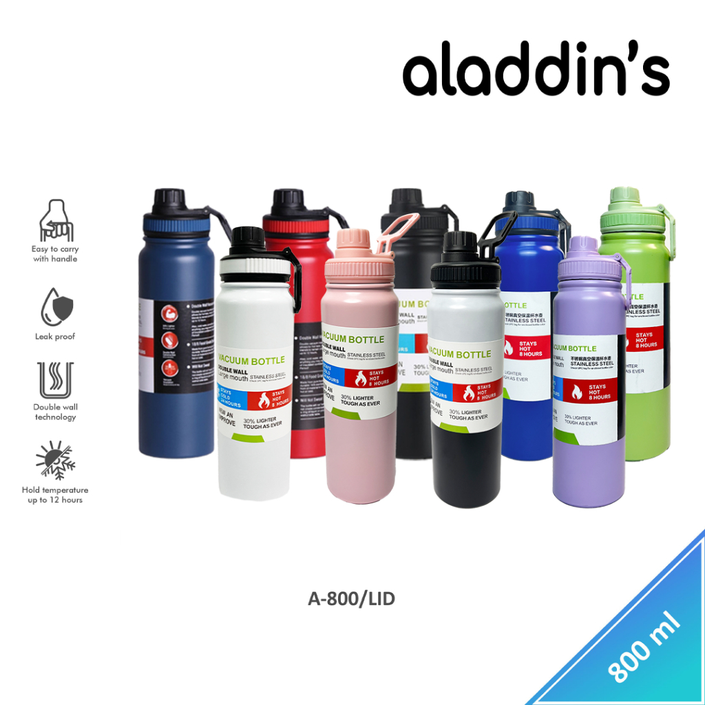 aladdin's Tumbler Termos Sport Stainless Double Wall 800ml, A-800/LID