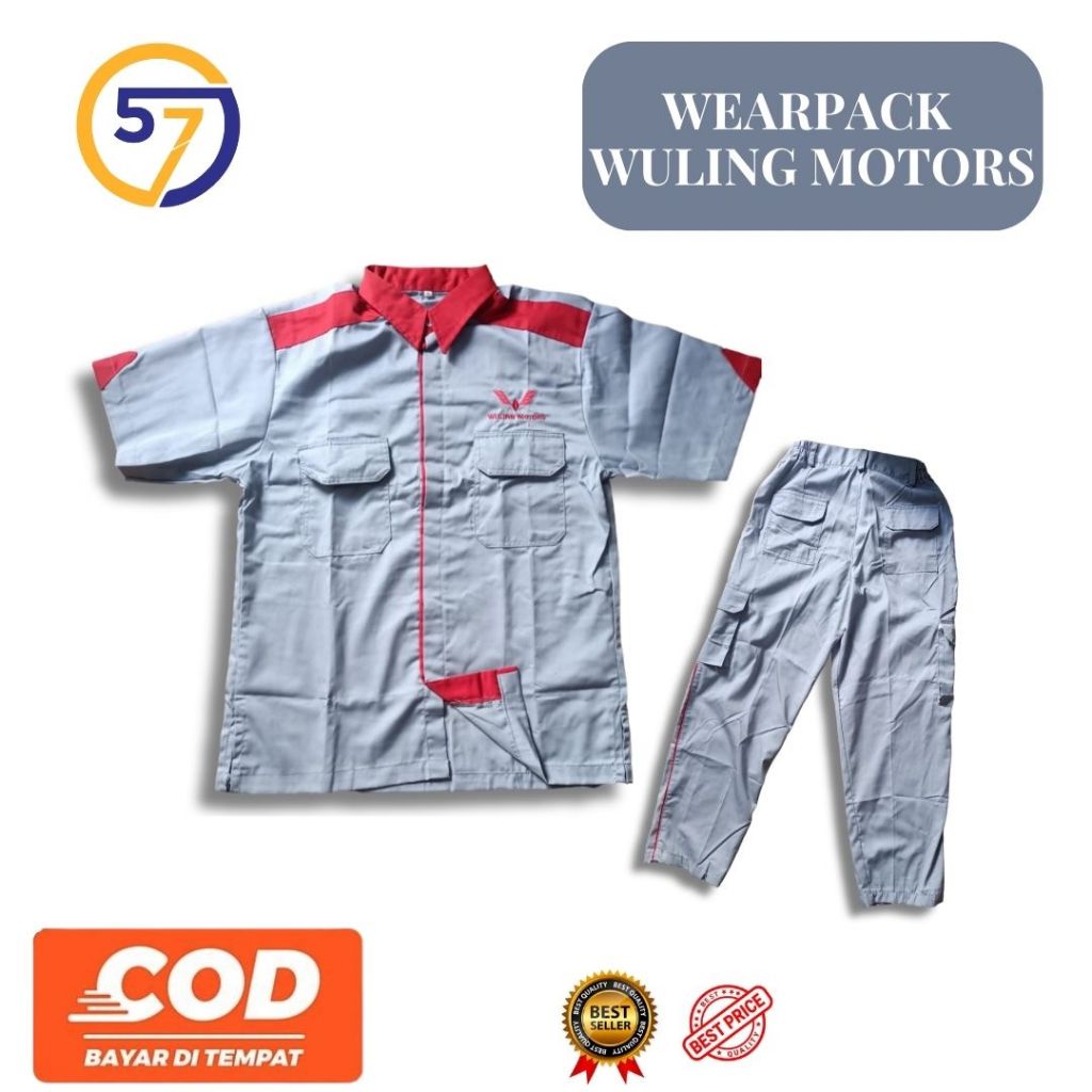 Seragam Mekanik Wuling | Seragam Mekanik I Seragam Mekanik Wuling Motor | Baju dan Celana Mekanik