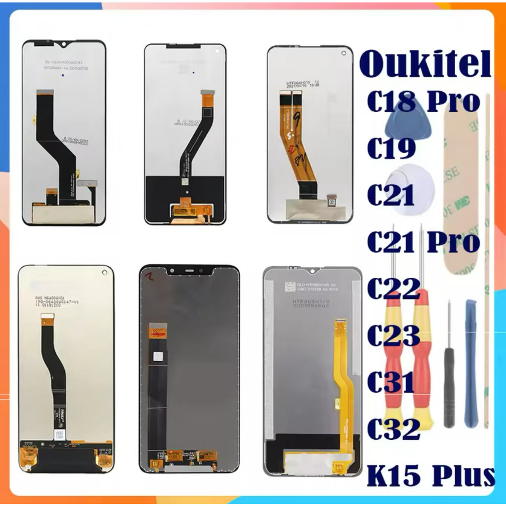 Original Tested For Oukitel C21 C23 C21Pro C22 C25 C32Pro C33 C35 C36 LCD Display Screen With Sensor