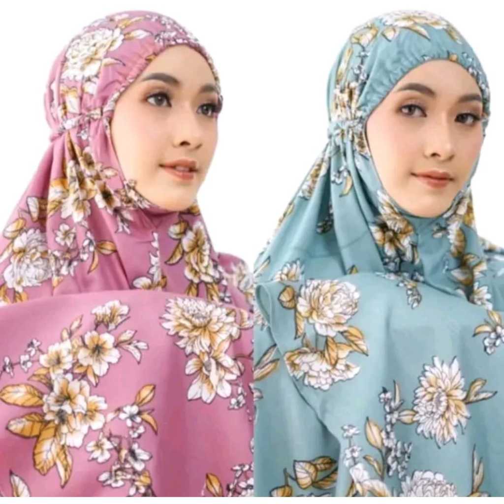 MUKENA MOTIF BUNGA SAKURA / MUKENA BAHAN RAYON / MUKENA VARIASI RENDA / MUKENA BALI JUMBO / MUKENA L