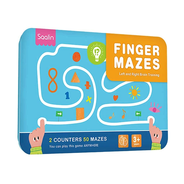 Saalin Finger Maze / Mainan Untuk Melatih Otak Kiri dan Kanan