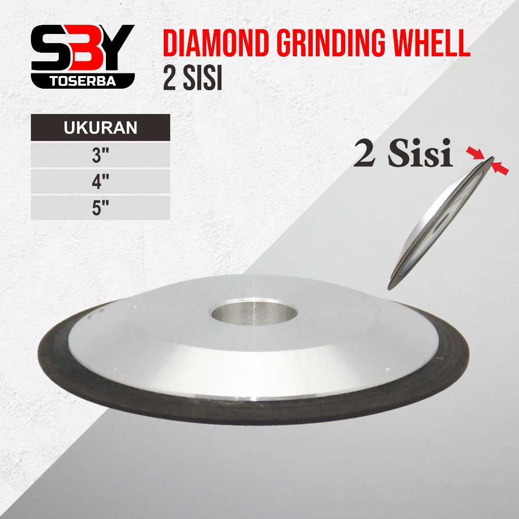 Diamond Grinding Cup 2 Sisi / Diamond Wheel Asah TCT / Batu Asah TCT ALDO 3" / 4" / 5"
