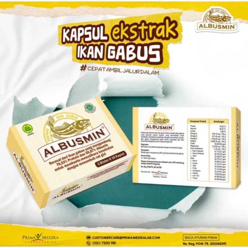 Albusmin Kapsul Ekstrak Ikan Gabus 30 Kapsul